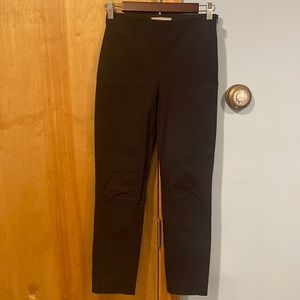 Everlane The Side Zip Stretch Cotton High Rise Pants Black Work Career Office 0